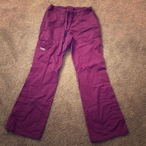 Burgendy scrub bottoms